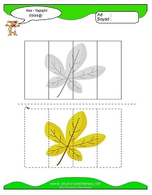 Kes Yapıştır Çalışma Sayfaları